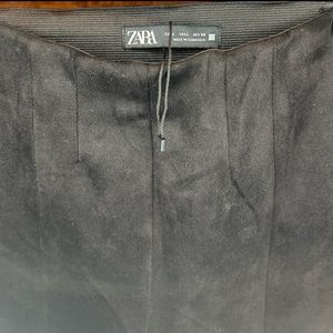 faux suede leggings zara